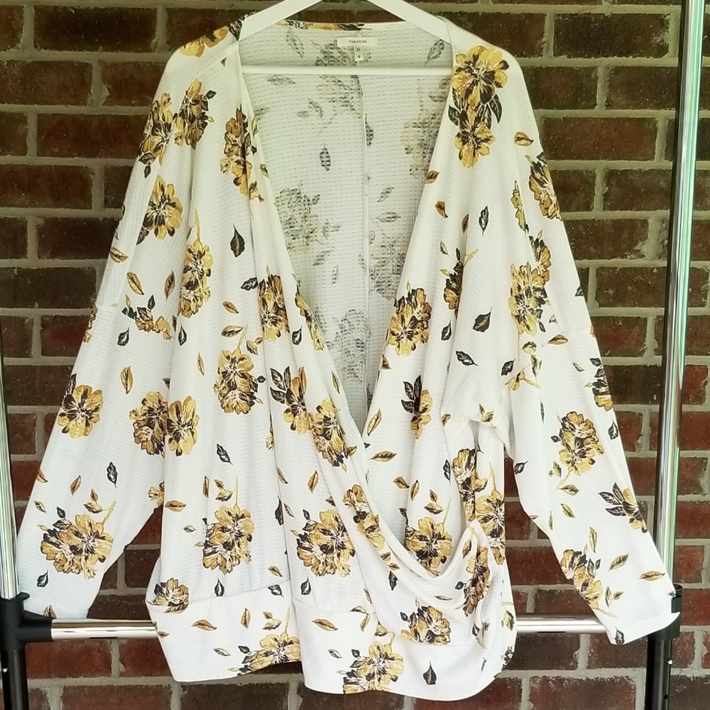 🐈Floral Drape Women Top